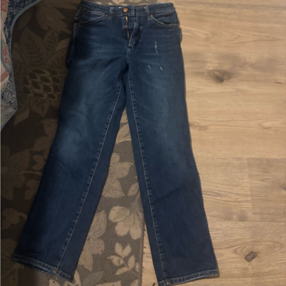 Wrangler Women's Straight Leg Jeans - Dark Blue
